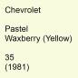 Preview: Chevrolet, Pastel Waxberry (Yellow), 35 (1981).